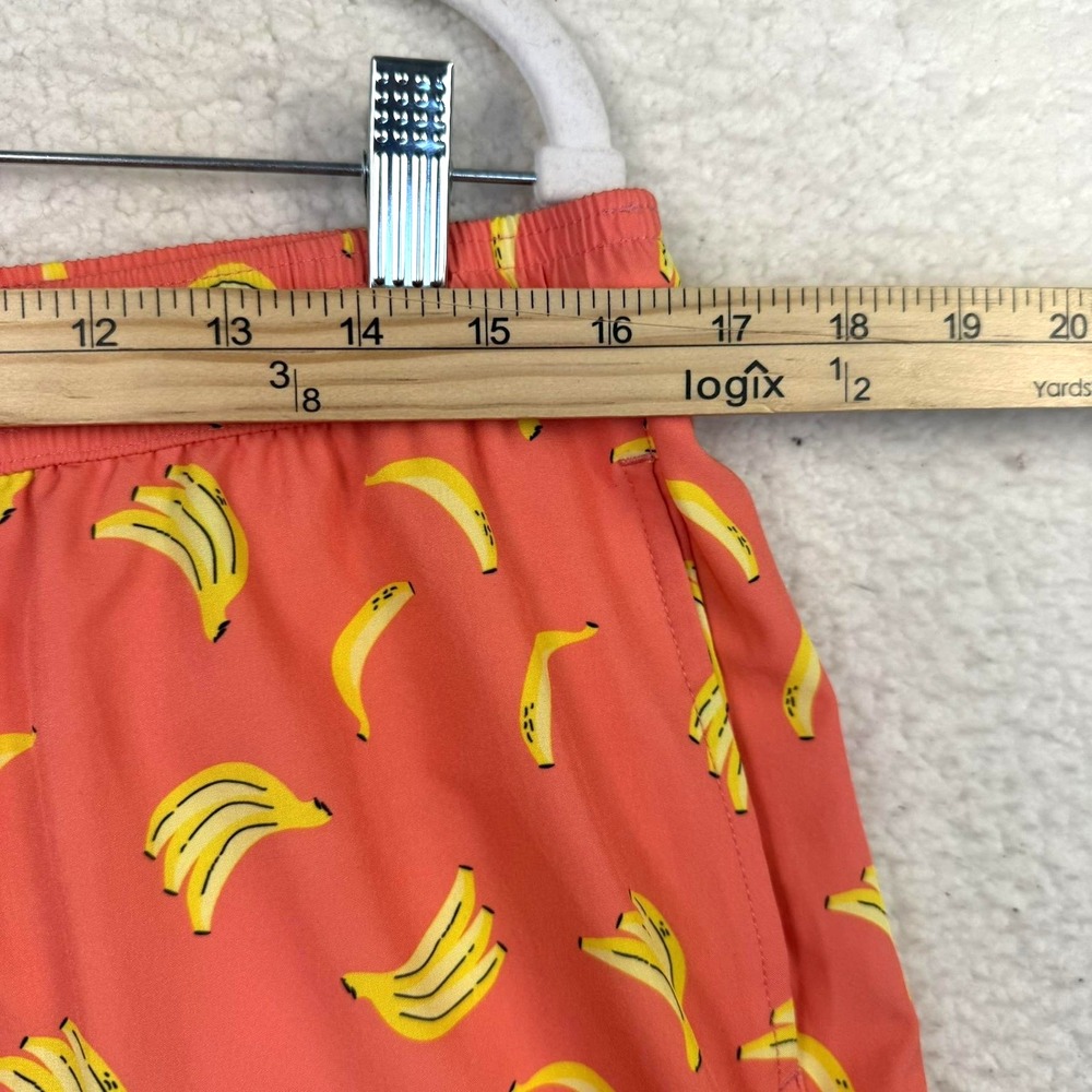 Maamgic Swim Trunks Mens XL Orange Banana Print Quick Dry Mesh Lined Shorts - Picture 8 of 9